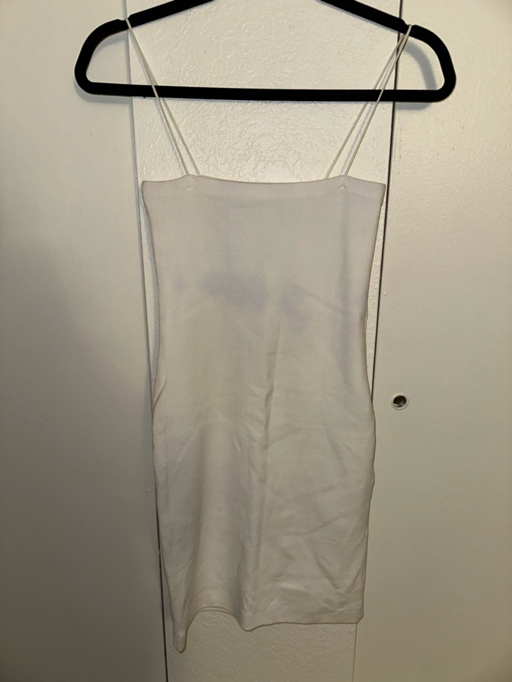 Zara White Ribbed Dress - Picture 2 of 7